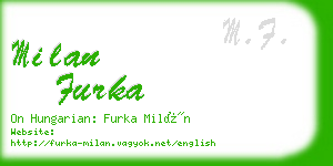 milan furka business card